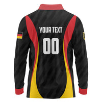 Custom Germany 2025 Champions Basketball Black Long Sleeve Polo Shirt - Wonder Print Shop