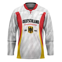 Custom Germany 2025 Champions Basketball White Hockey Jersey - Wonder Print Shop