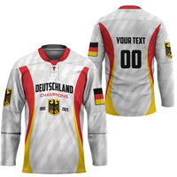 Custom Germany 2025 Champions Basketball White Hockey Jersey - Wonder Print Shop