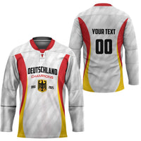 Custom Germany 2025 Champions Basketball White Hockey Jersey - Wonder Print Shop