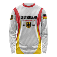 Custom Germany 2025 Champions Basketball White Long Sleeve Shirt - Wonder Print Shop