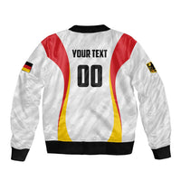 Custom Germany 2025 Champions Basketball White Sleeve Zip Bomber Jacket - Wonder Print Shop