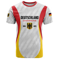 Custom Germany 2025 Champions Basketball White T Shirt - Wonder Print Shop