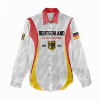 Custom Germany 2025 Champions Basketball White Women Casual Shirt - Wonder Print Shop