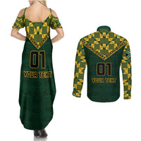 Custom South Africa Rugby Couples Matching Summer Maxi Dress and Long Sleeve Button Shirt Go Bokke Champion 2023 World Cup - Wonder Print Shop