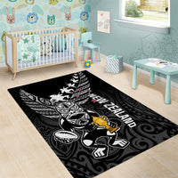 Custom New Zealand Silver Fern Rugby Area Rug Aotearoa Champion 2023 World Cup - Wonder Print Shop