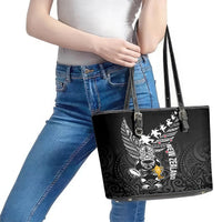 Custom New Zealand Silver Fern Rugby Leather Tote Bag Aotearoa Champion 2023 World Cup - Wonder Print Shop