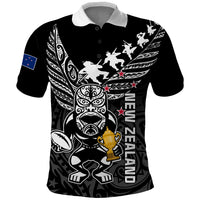 Custom New Zealand Silver Fern Rugby Polo Shirt Aotearoa Champion 2023 World Cup - Wonder Print Shop