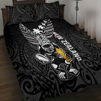 Custom New Zealand Silver Fern Rugby Quilt Bed Set Aotearoa Champion 2023 World Cup - Wonder Print Shop