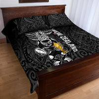 Custom New Zealand Silver Fern Rugby Quilt Bed Set Aotearoa Champion 2023 World Cup - Wonder Print Shop