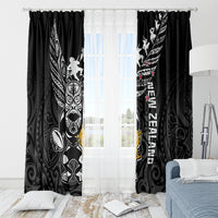 Custom New Zealand Silver Fern Rugby Window Curtain Aotearoa Champion 2023 World Cup - Wonder Print Shop