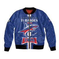 Custom Cape Verde 2026 Football Bomber Jacket Blue Sharks WC Debut - Wonder Print Shop