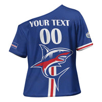 Custom Cape Verde 2026 Football Cross Shoulder Shirt Blue Sharks WC Debut - Wonder Print Shop