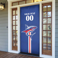 Custom Cape Verde 2026 Football Door Cover Blue Sharks WC Debut - Wonder Print Shop