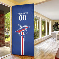 Custom Cape Verde 2026 Football Door Cover Blue Sharks WC Debut - Wonder Print Shop