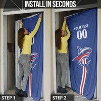 Custom Cape Verde 2026 Football Door Cover Blue Sharks WC Debut - Wonder Print Shop