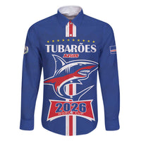 Custom Cape Verde 2026 Football Family Matching Long Sleeve Bodycon Dress and Hawaiian Shirt Blue Sharks WC Debut - Wonder Print Shop