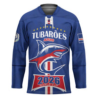 Custom Cape Verde 2026 Football Hockey Jersey Blue Sharks WC Debut - Wonder Print Shop