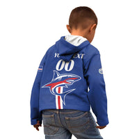 Custom Cape Verde 2026 Football Kid Hoodie Blue Sharks WC Debut - Wonder Print Shop