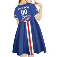 Custom Cape Verde 2026 Football Kid Short Sleeve Dress Blue Sharks WC Debut - Wonder Print Shop