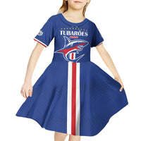 Custom Cape Verde 2026 Football Kid Short Sleeve Dress Blue Sharks WC Debut - Wonder Print Shop