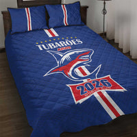 Cape Verde 2026 Football Quilt Bed Set Blue Sharks WC Debut - Wonder Print Shop
