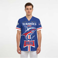 Custom Cape Verde 2026 Football Scrub Top Blue Sharks WC Debut - Wonder Print Shop