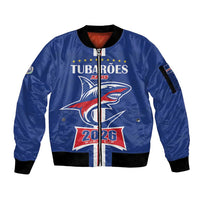 Custom Cape Verde 2026 Football Sleeve Zip Bomber Jacket Blue Sharks WC Debut - Wonder Print Shop