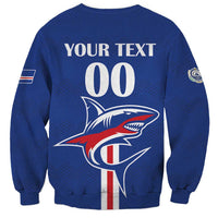Custom Cape Verde 2026 Football Sweatshirt Blue Sharks WC Debut - Wonder Print Shop