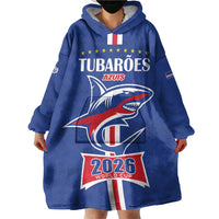 Custom Cape Verde 2026 Football Wearable Blanket Hoodie Blue Sharks WC Debut - Wonder Print Shop