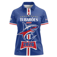 Custom Cape Verde 2026 Football Women Polo Shirt Blue Sharks WC Debut - Wonder Print Shop