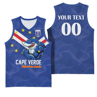 Custom Cape Verde Football Basketball Jersey Tubaroes Azuis Make History - Wonder Print Shop