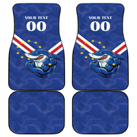 Custom Cape Verde Football Car Mats Tubaroes Azuis Make History - Wonder Print Shop