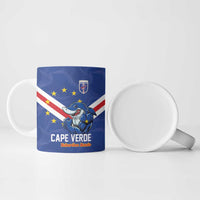 Custom Cape Verde Football Ceramic Mug Tubaroes Azuis Make History - Wonder Print Shop