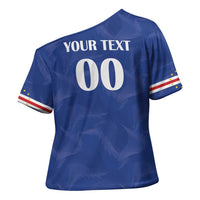 Custom Cape Verde Football Cross Shoulder Shirt Tubaroes Azuis Make History - Wonder Print Shop