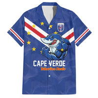 Custom Cape Verde Football Family Matching Off Shoulder Maxi Dress and Hawaiian Shirt Tubaroes Azuis Make History - Wonder Print Shop