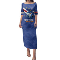Custom Cape Verde Football Family Matching Puletasi and Hawaiian Shirt Tubaroes Azuis Make History - Wonder Print Shop