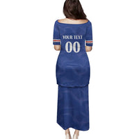 Custom Cape Verde Football Family Matching Puletasi and Hawaiian Shirt Tubaroes Azuis Make History - Wonder Print Shop