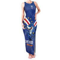 Custom Cape Verde Football Family Matching Tank Maxi Dress and Hawaiian Shirt Tubaroes Azuis Make History - Wonder Print Shop