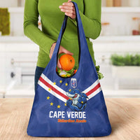 Cape Verde Football Grocery Bag Tubaroes Azuis Make History - Wonder Print Shop