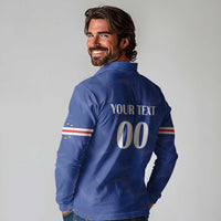 Custom Cape Verde Football Long Sleeve Polo Shirt Tubaroes Azuis Make History - Wonder Print Shop