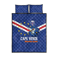 Cape Verde Football Quilt Bed Set Tubaroes Azuis Make History - Wonder Print Shop
