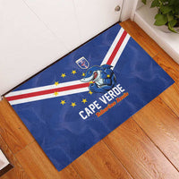 Cape Verde Football Rubber Doormat Tubaroes Azuis Make History - Wonder Print Shop