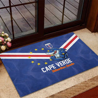 Cape Verde Football Rubber Doormat Tubaroes Azuis Make History - Wonder Print Shop