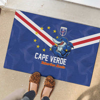 Cape Verde Football Rubber Doormat Tubaroes Azuis Make History - Wonder Print Shop
