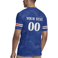 Custom Cape Verde Football Rugby Jersey Tubaroes Azuis Make History - Wonder Print Shop