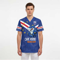 Custom Cape Verde Football Scrub Top Tubaroes Azuis Make History - Wonder Print Shop