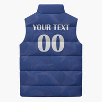 Custom Cape Verde Football Sleeveless Puffer Jacket Tubaroes Azuis Make History - Wonder Print Shop