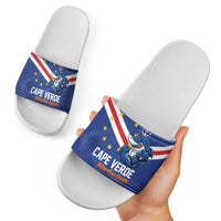 Cape Verde Football Slide Sandals Tubaroes Azuis Make History - Wonder Print Shop
