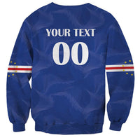 Custom Cape Verde Football Sweatshirt Tubaroes Azuis Make History - Wonder Print Shop